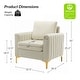 preview thumbnail 28 of 43, Ganymedes Modern Velvet Accent Arm Chair with Golden Legs by HULALA HOME