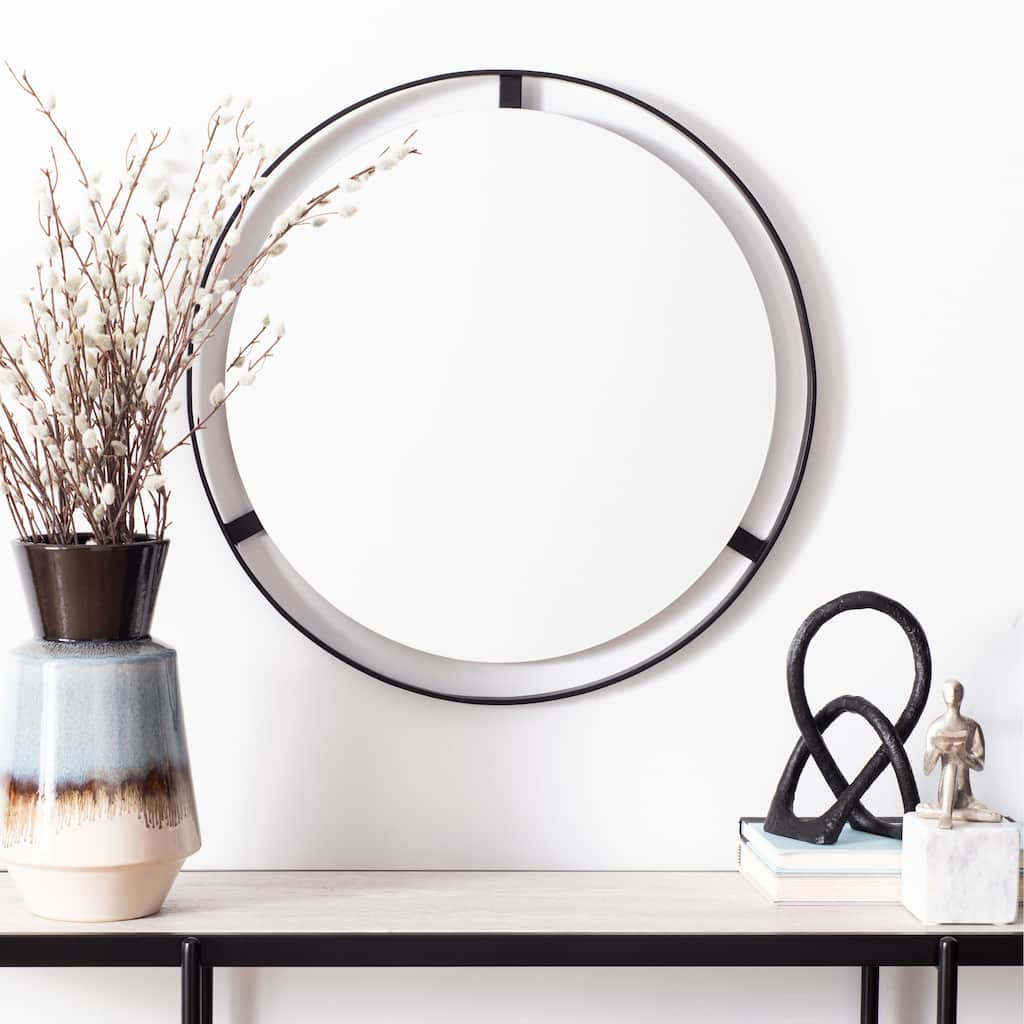 SAFAVIEH Alayna 22-inch Silver Round Mirror - 22" W x 1" L x 22" H - 22Wx1Dx22H