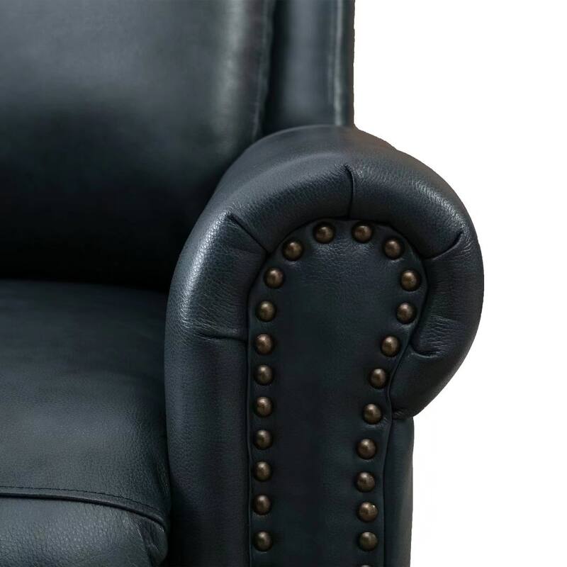 Genuine Leather Adjustable Single Sofa with Comfortable Arms and Back for Living Room