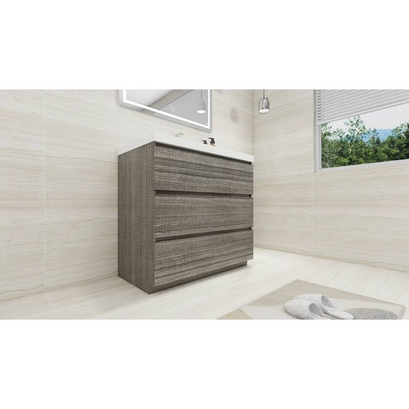 Aron 36'' Freestanding Vanity with Reinforced Acrylic Sink