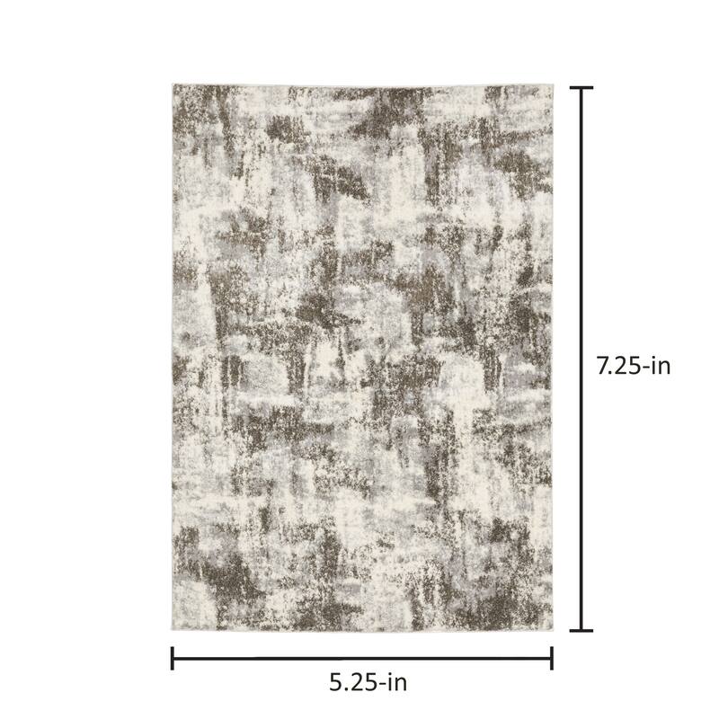 Vannes Marbled Abstract Ivory/Gray Area Rug