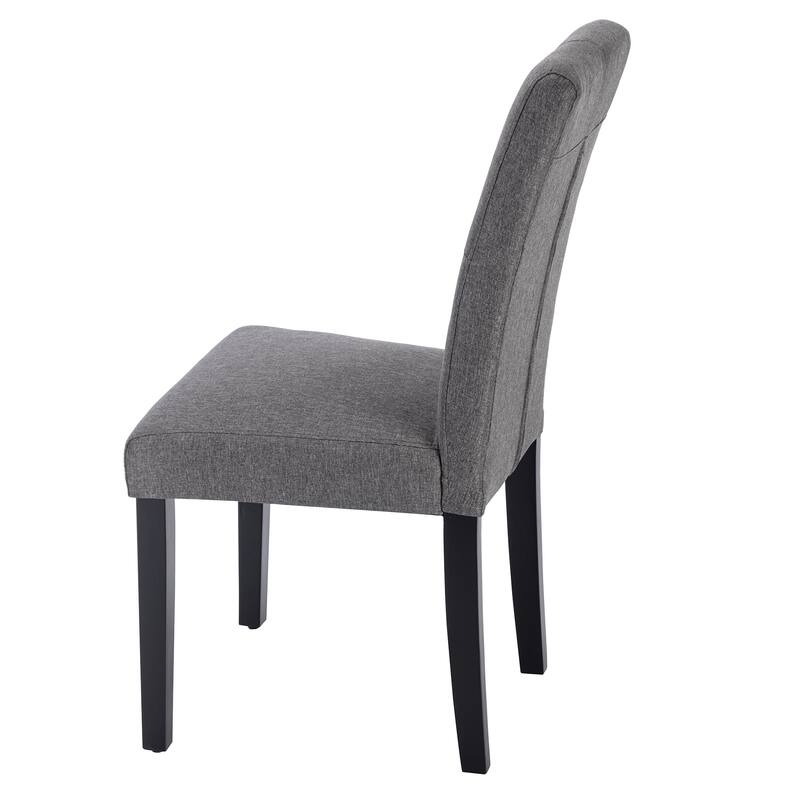 Javlergo Upholstered Dining Chairs Set of 2, Fabric or Faux Leather Dining Room Chair with Metal Legs
