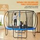 preview thumbnail 3 of 9, Trampoline, Trampoline with Enclosure Net, Ladder, and Curved Pole, Heavy Duty Trampoline with Jumping Mat