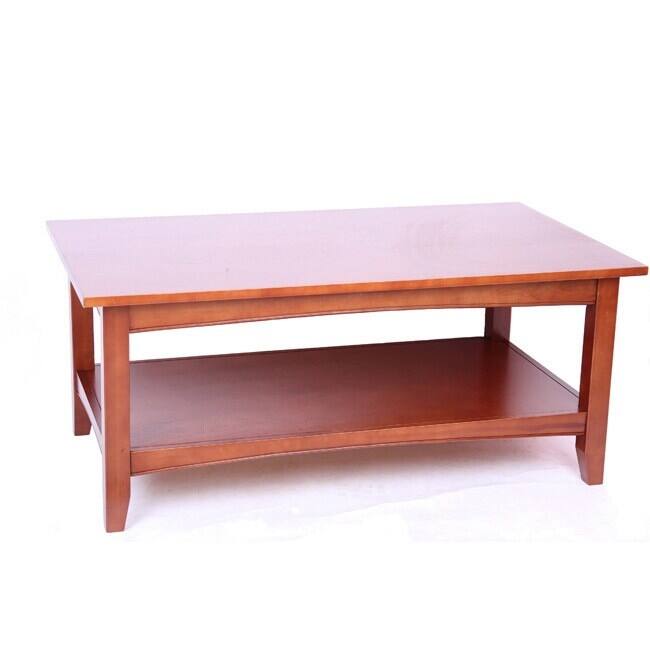 Copper Grove Daintree 42-inch Wood Coffee Table with Shelf - Cherry - Wood