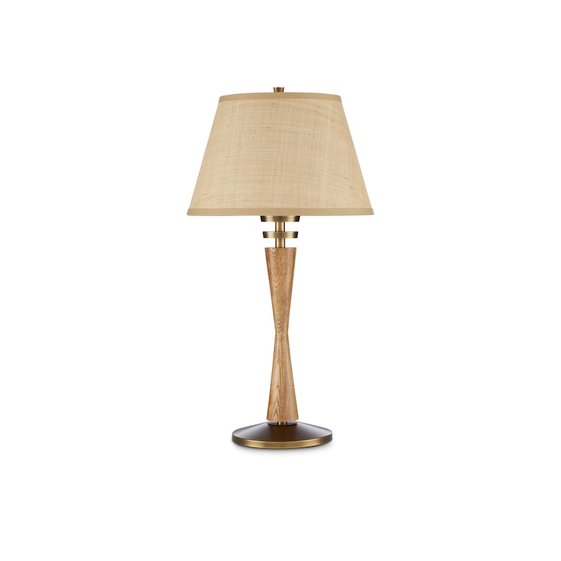 Currey & Company Woodville Table Lamp - 30.25"h x 17"dia