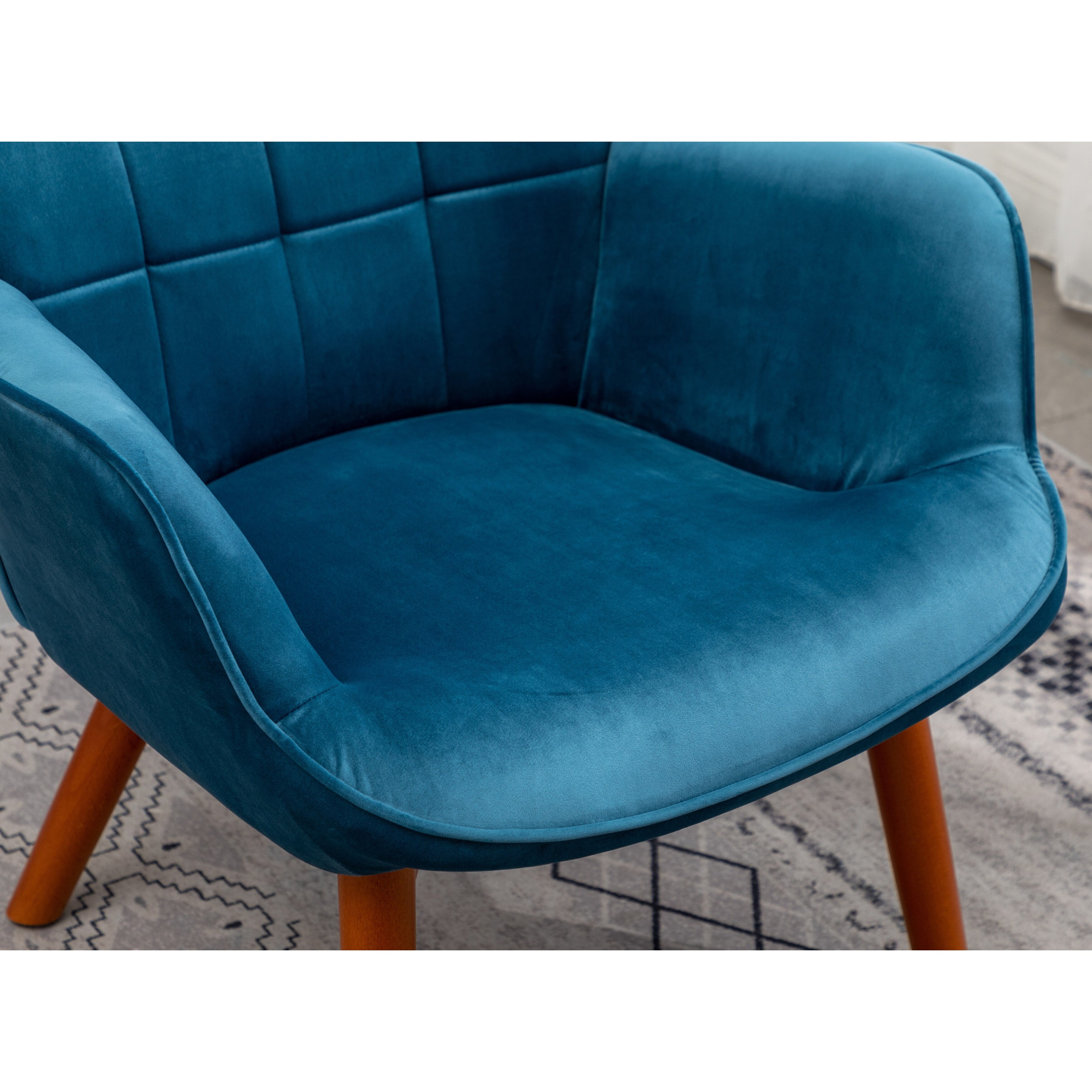 Carson carrington aasen contemporary silky velvet tufted accent chair sales