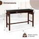 preview thumbnail 3 of 9, Costway Bar Table with Power Outlets Counter Height Table with Storage - See Details