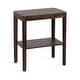 preview thumbnail 21 of 127, Kate and Laurel Talcott Wood Side Table 22x14x26 - Mocha