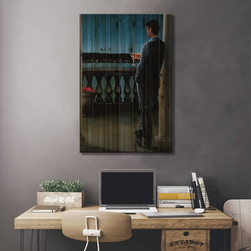 Thinking of Her Print On Wood by James Wiens - Multi-Color