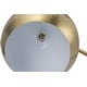 preview thumbnail 11 of 10, Q-Max Adjustable Floor Lamp with Metal Dome Shade and Black Marble Base in Brass Gold