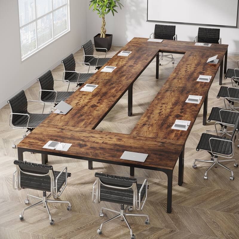 78.74" Large Rectangle Conference Table, Office Meeting/Seminar/Business Table Desk for Office Boardroom & Meeting Room