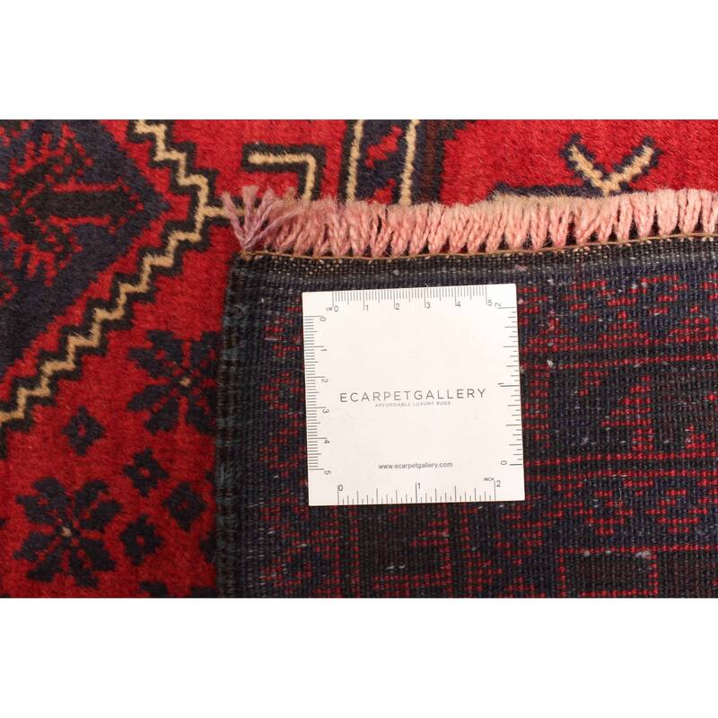 ECARPETGALLERY Hand-knotted Teimani Red Wool Rug - 2'10 x 5'0