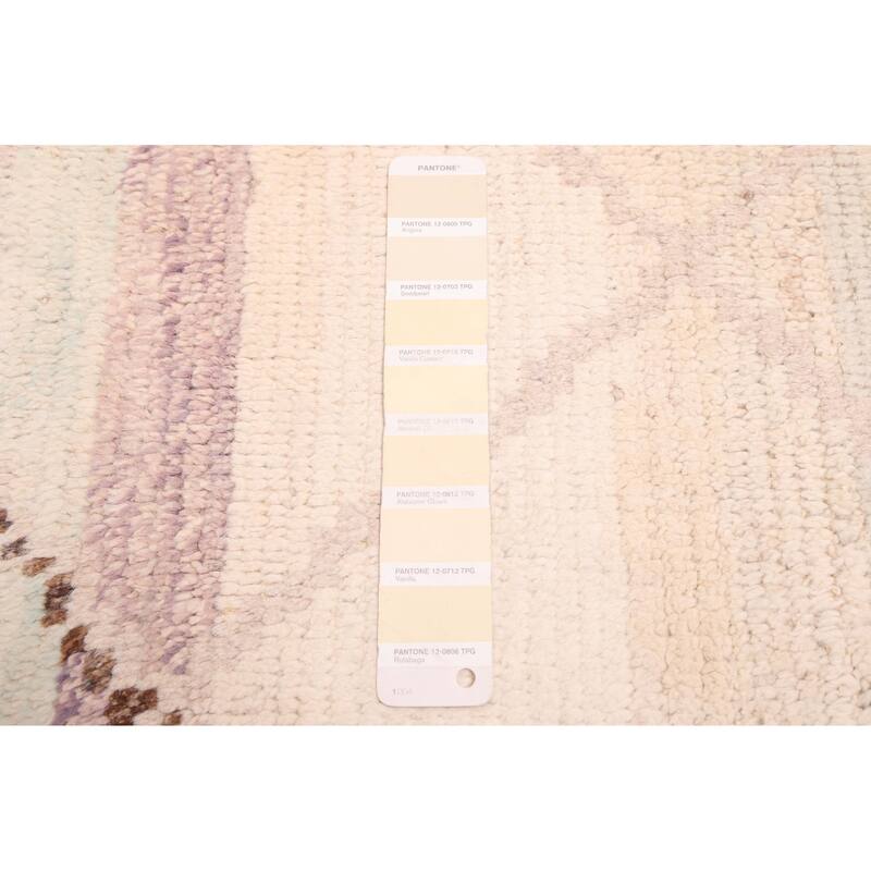 ECARPETGALLERY Hand-knotted Pak Finest Marrakesh Cream Wool Rug - 8'11 x 11'11