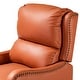 preview thumbnail 139 of 166, Brigida Multifunctional Modern Genuine Leather Nailhead Trim Recliner with Adjustable Footrest Set of 2 by HULALA HOME