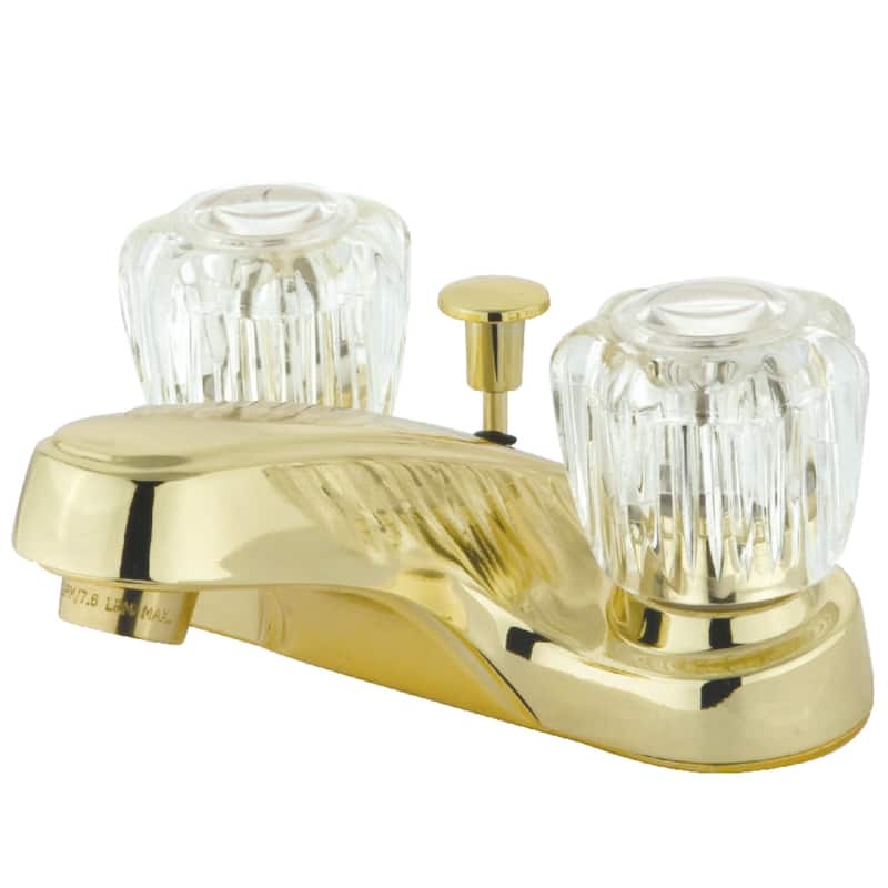 Kingston Brass Americana Centerset Bathroom Faucet with Pop-Up Drain - Polished Brass