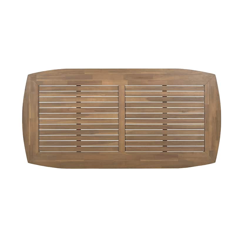 Sunqueen Outdoor Acacia Wood Rectangle Dining Table by Christopher Knight Home - 71.00 x 35.50 x 29.25