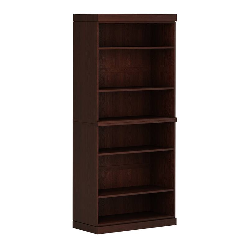 Palace Imports Premium 100% Solid European Oak Hardwood 6-Shelf Modular Bookcase - 32" Wide, 71.5" Tall