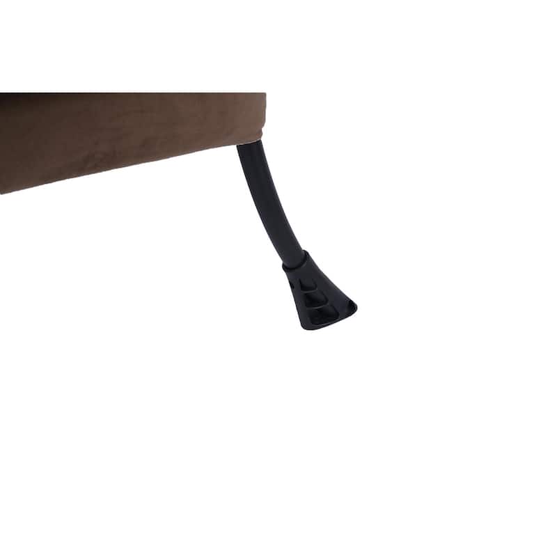 Cotton Lounge Chair with Ottoman, Footrest & Side Pocket (300lb Capacity)