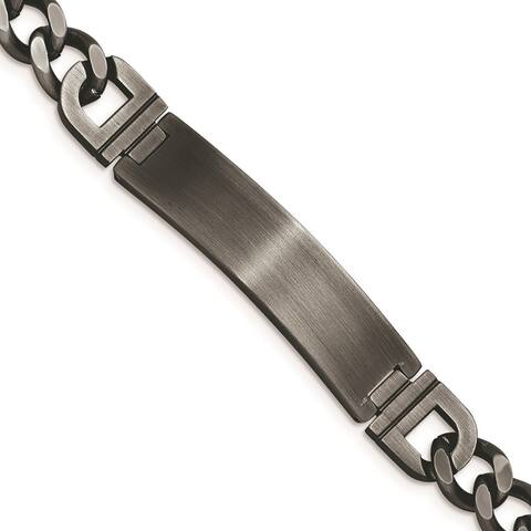 Chisel Stainless Steel Brushed Antiqued White Bronze Plated 8.75 Inch ID Bracelet