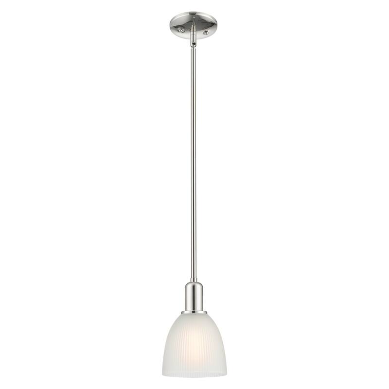 Innovations Lighting Endless Possibilities Arcadia - Castile - 1 Light 6" Stem Hung Mini Pendant - Polished Nickel/White