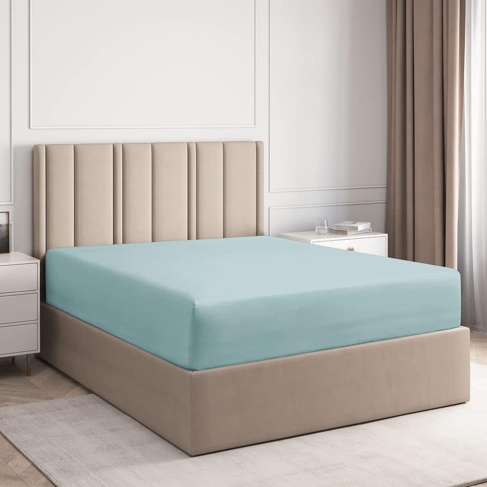 CGK Linens 100% Cotton Deep Pocket 14" - 16" Ultra Soft Fitted Sheet