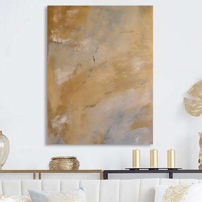 Designart "Painting Of Abstract Shapes V" Abstract Metal Wall Art