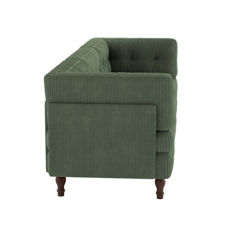 98"W Modular Upholstered Corduroy Sectional Sofa for Living Room