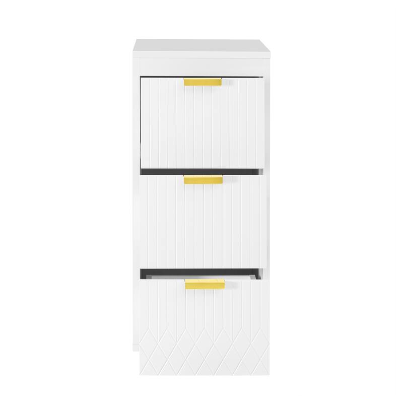 Roomfitters 12 Inch Wall Mounted Floating Side Cabinet, Hanging Bathroom Storage Space Saver (Vanity Not Included)