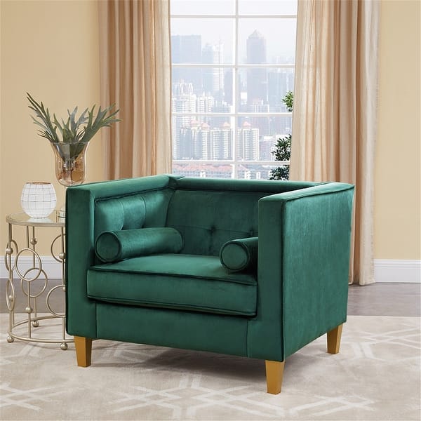 Audrey Accent Chair for Living Room, Mid Century Chair Arms, Tufted