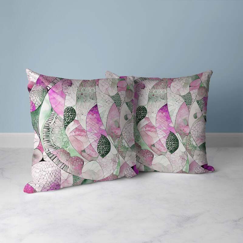 Rock Heaven Faux Suede Reversible Throw Pillow Purple and Green