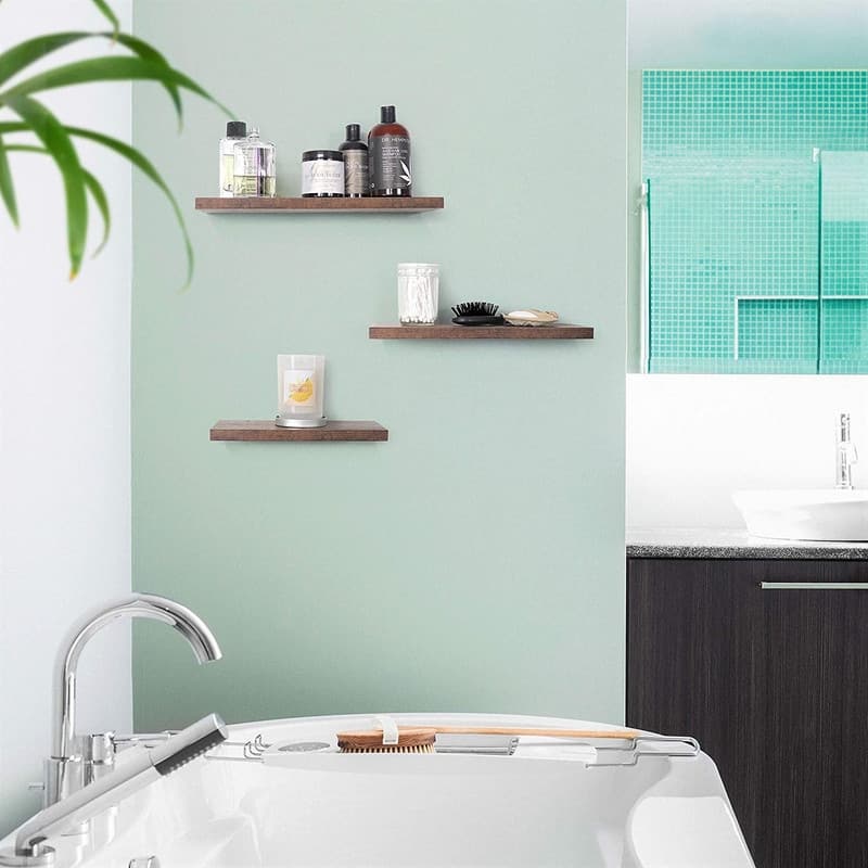 Wall Mounted Display Ledge Floating Wall Shelves Set of 3