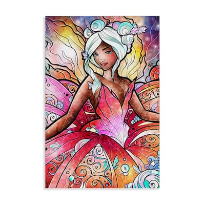 Stupell Pastel Nouveau Fairy Canvas Wall Art Design By Mandie Manzano