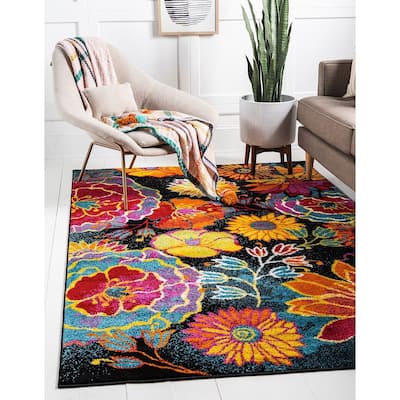 Country & Floral Noach Collection Area Rug