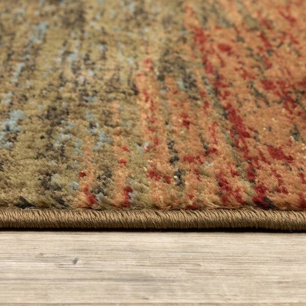 Shop Strick Bolton Gilmore Blue Brown Abstract Area Rug On Sale Overstock 28041688