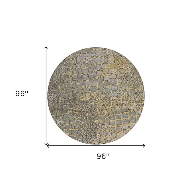 HomeRoots Abstract Transitional Rectangle Outdoor Rug