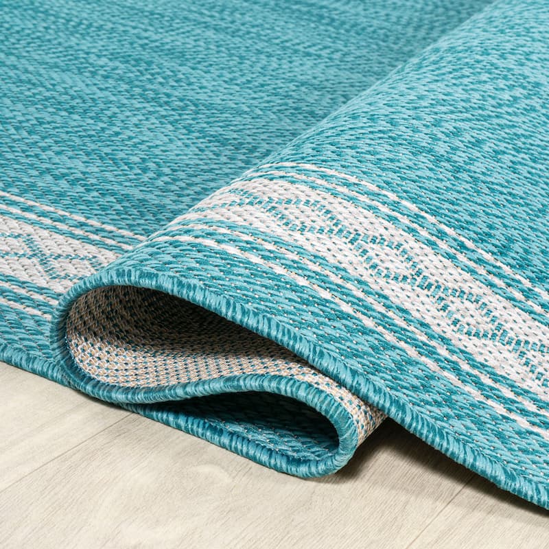 JONATHAN Y Havana Classic Diamond Border Indoor/Outdoor Area Rug