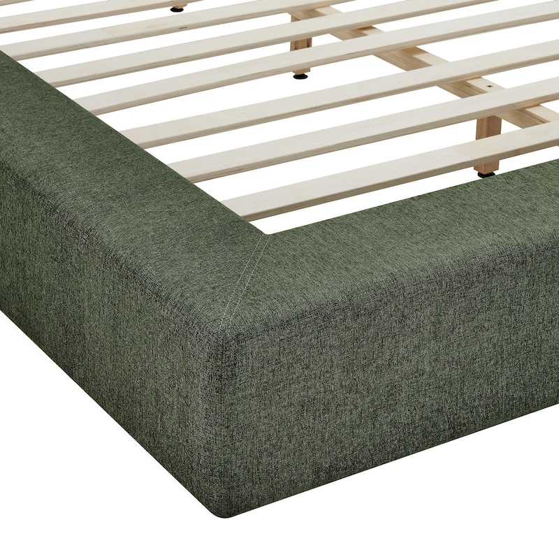 Luma Chenille Upholstered Platform Bed Frame
