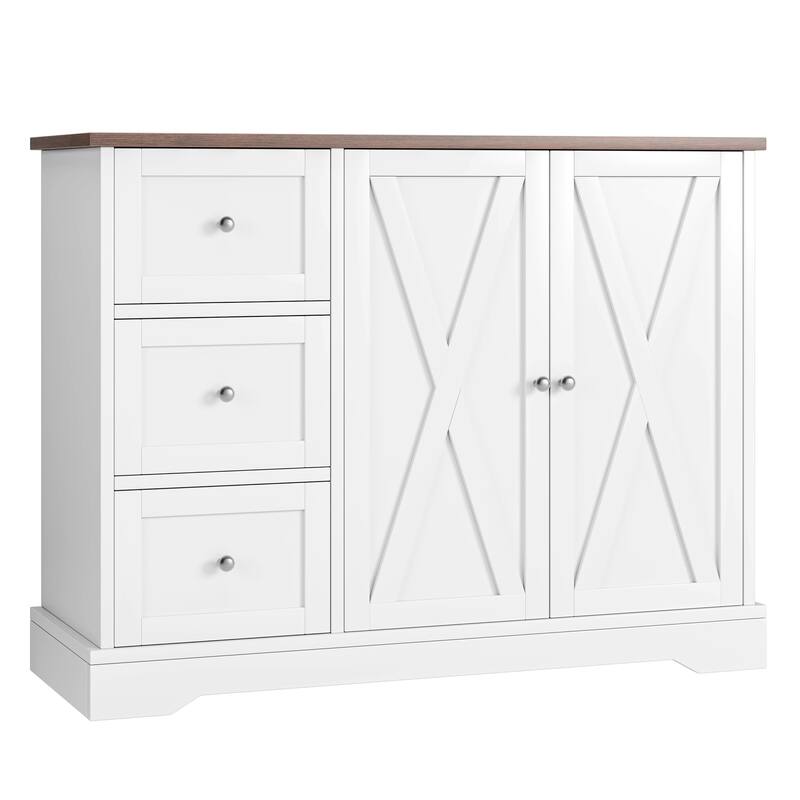Sideboard Buffet Cabinet with 3 Drawers
