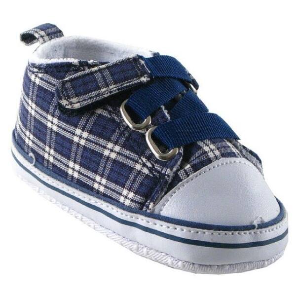 slide 1 of 1, Luvable Friends Baby Boy Crib Shoes, Blue