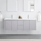 preview thumbnail 1 of 17, Ove Decors Lelio III 60 in. Double Sink Vanity in Grey Brushed Nickel