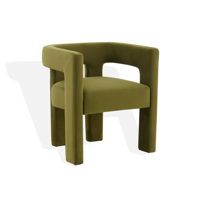SAFAVIEH Couture Deandre Cut Out Accent Chair (Fully Assembled) - 24.8 IN W x 20.8 IN D x 26.8 IN H