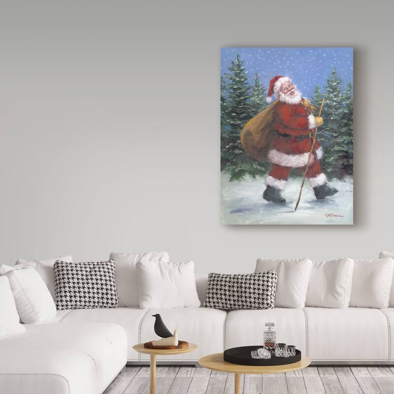 Mary Miller Veazie 'Walking Santa' Canvas Art