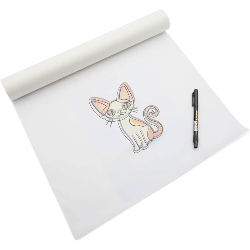 Bright Creations White Tracing Paper Roll for Art and DIY Crafts (17 Inches x 50 Yards)