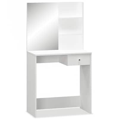 vidaXL Dressing Table Makeup Table Vanity Table with Drawers Engineered Wood