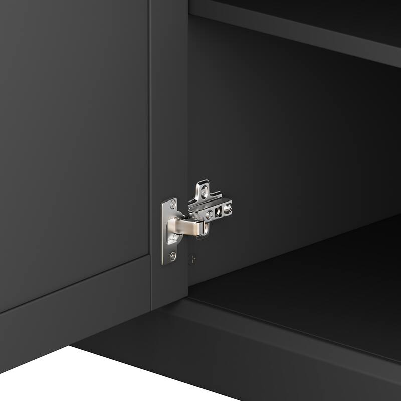 Minimalist Entertainment Wall Unit with Bridge for 75" TVs & Adjustable Shelves