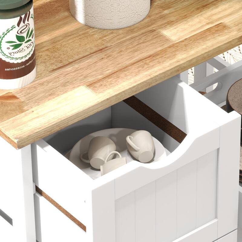 Rolling Kitchen Island Cart(no include stool)