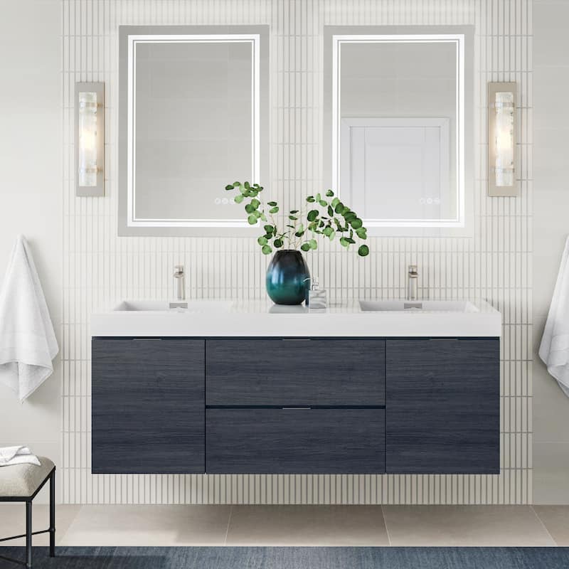 Rectangular Anti-Fog Color Changing Dimmable Bathroom LED Mirror