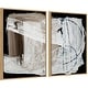 preview thumbnail 3 of 5, Amanti Art Mind No. 1 & 2 2 Piece by Dan Hobday Framed Canvas Wall Art