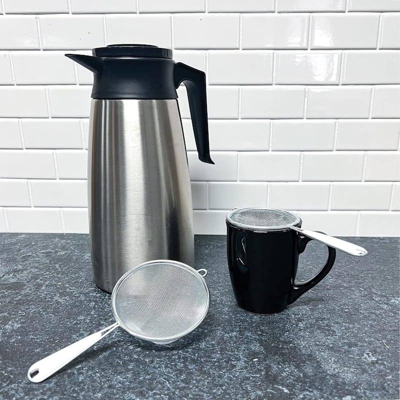 Chef Craft 3" & 4" Stainless Steel Fine Mesh Food Strainer for Kitchen Set with Handle