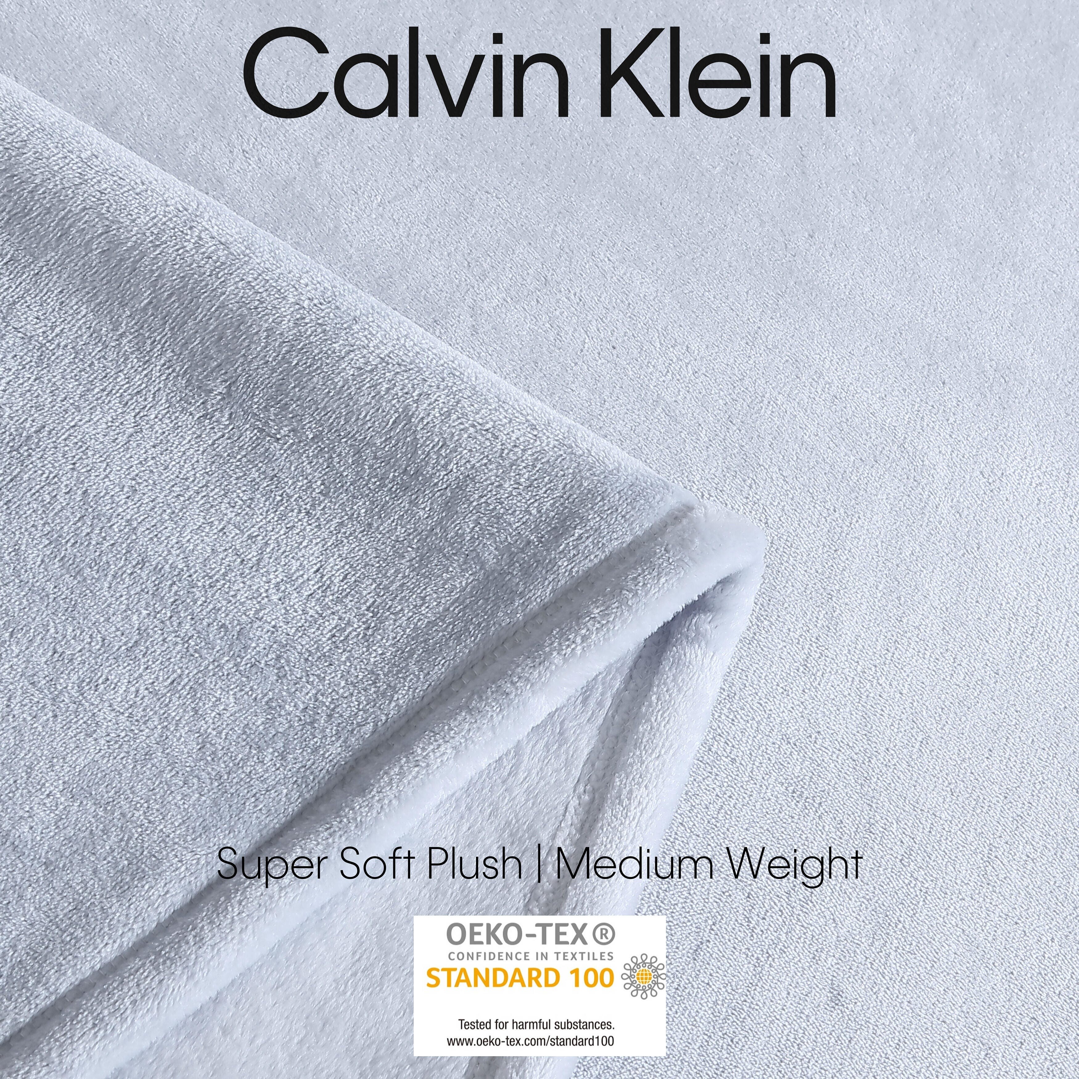 Calvin Klein Plush Solid Reversible Blanket Bed Bath Beyond 39551845